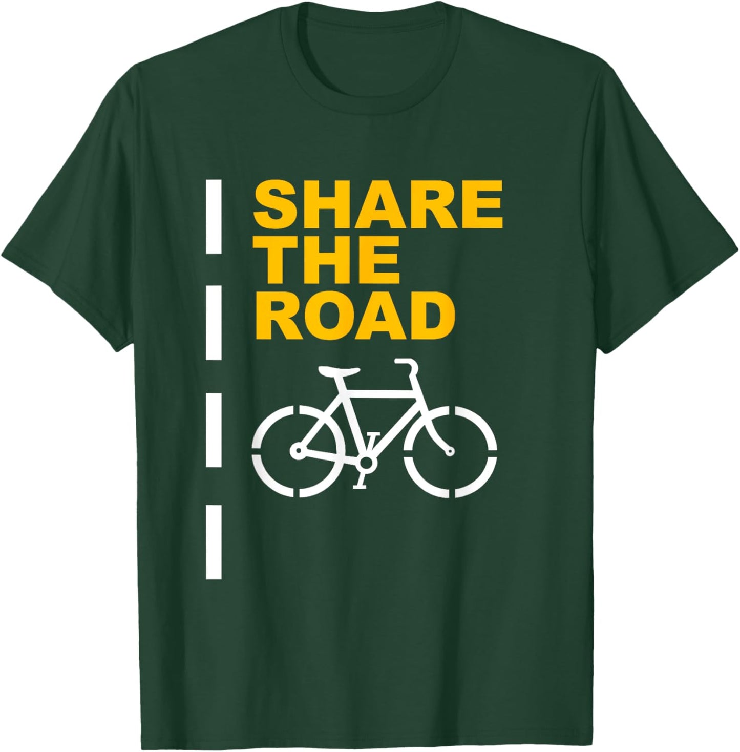 Share The Road T Shirt - Cycling Shirts T-Shirt - T-Shirt | Forest