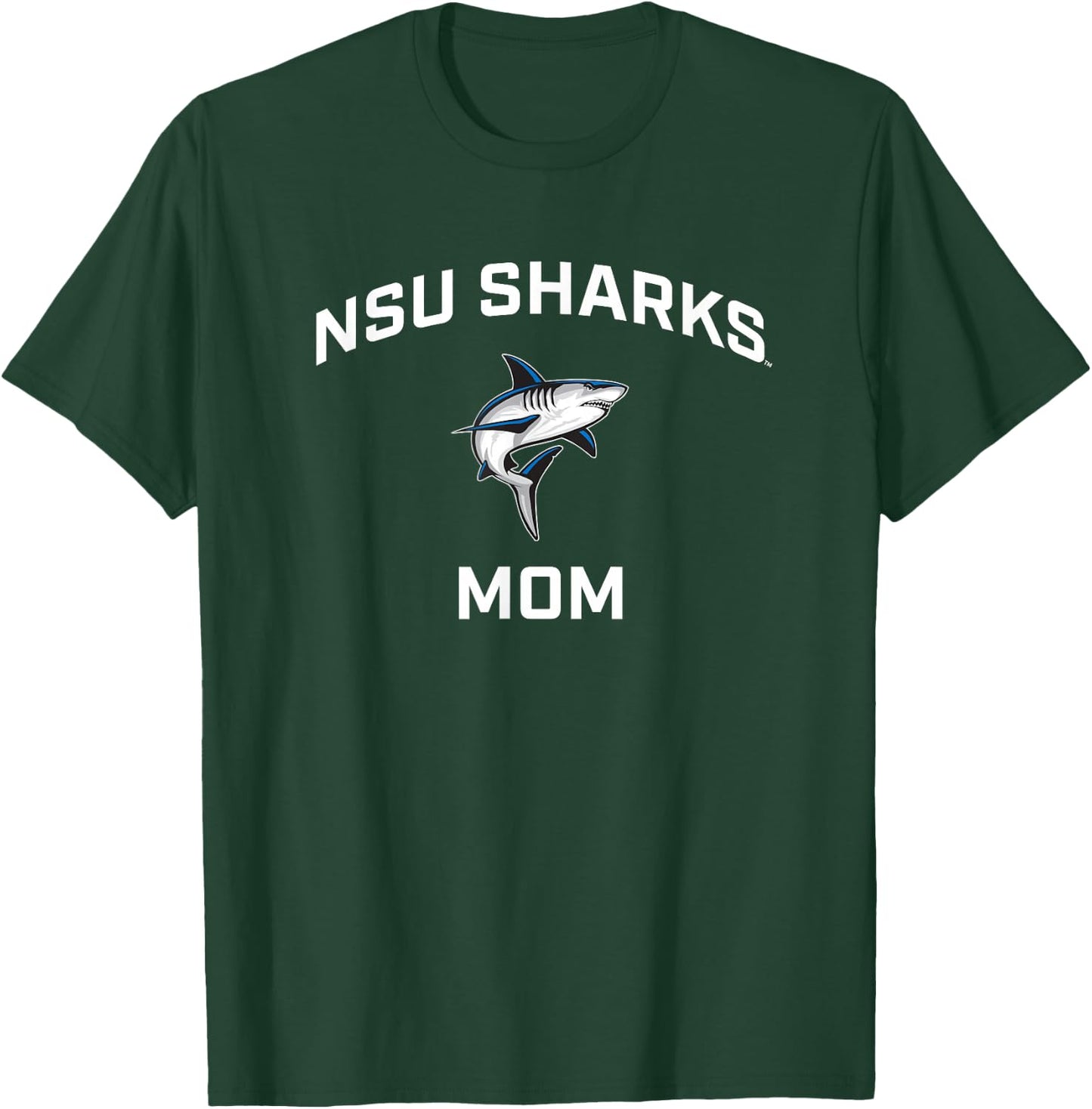 Nova Southeastern University Sharks Arched Mom T-Shirt - T-Shirt | Forest