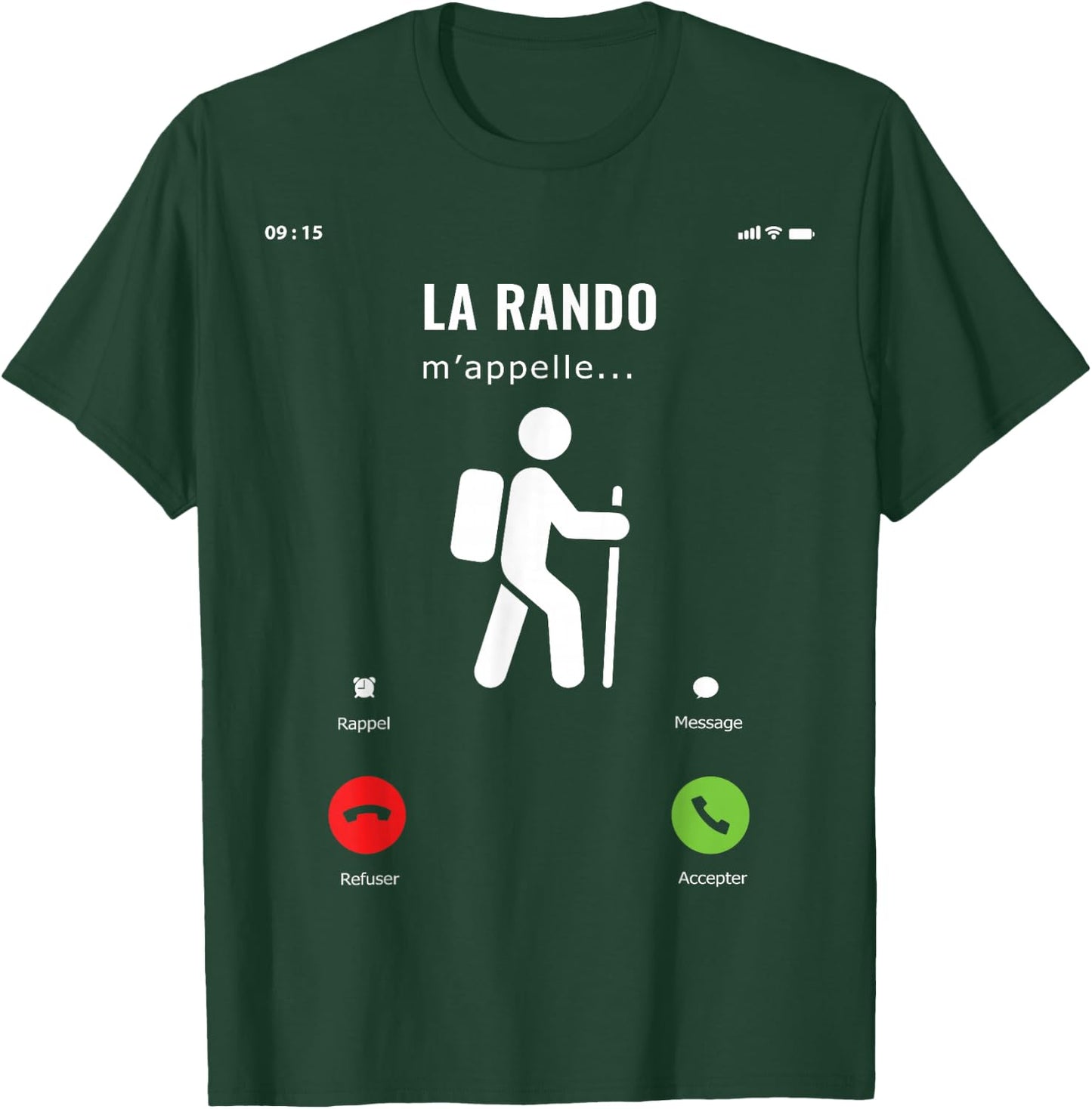 Funny Gift Hiker Mountains Hiking Hiking M'appelle , Black, S T-Shirt - T-Shirt | Forest