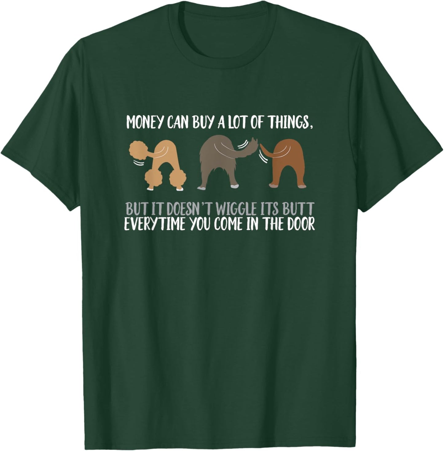 Cute Rescue Dog Lovers Funny Wiggle Butt Gifts T-Shirt - T-Shirt | Forest