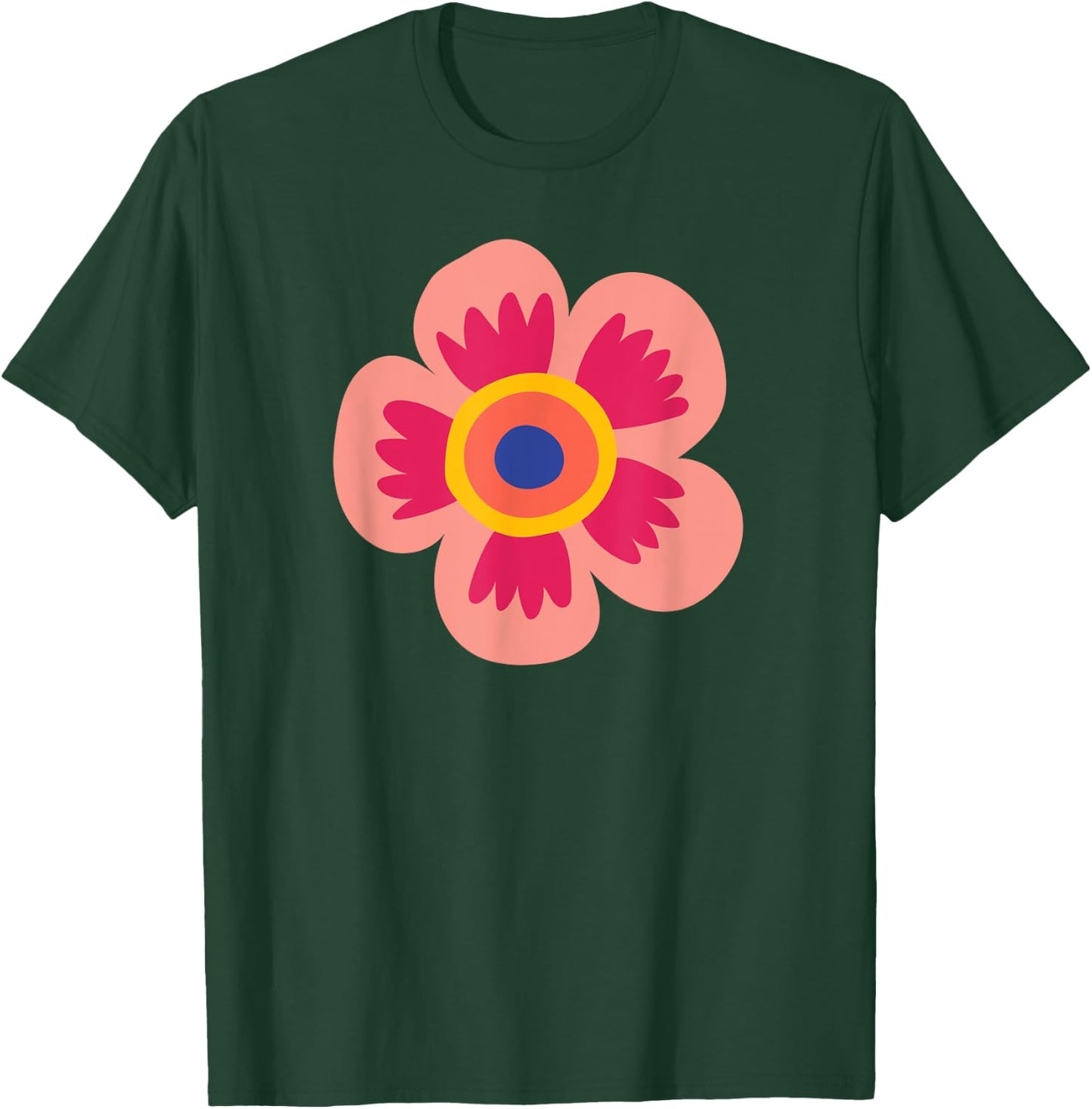 Rote Comic Blume Kunst Grafik für Herren Damen Kinder T-Shirt - T-Shirt | Forest