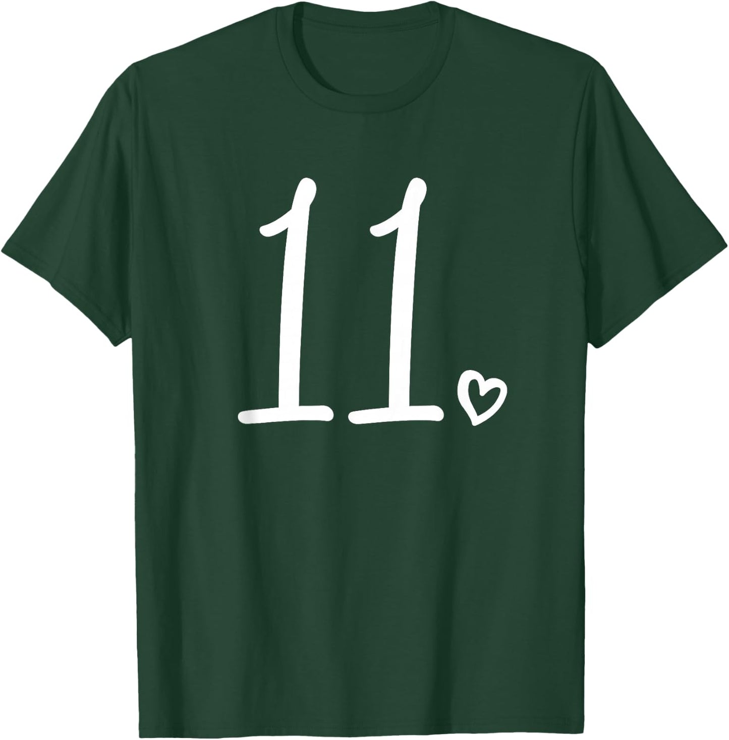 11st Birthday Girls Number 11 Elves Cute 11 Years Old , black, s T-Shirt - T-Shirt | Forest