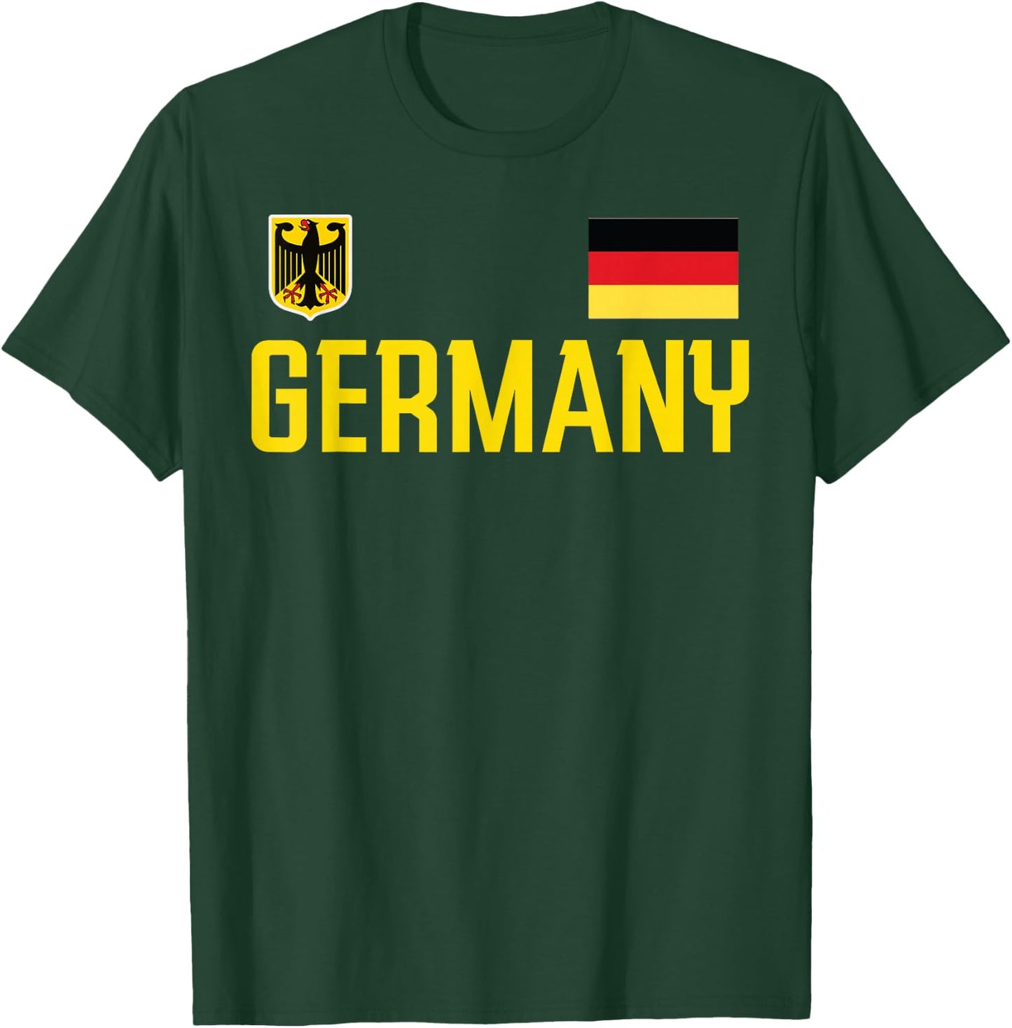 Germany Flag Deutschland Football Soccer Fan Men Women Kids T-Shirt - T-Shirt | Forest