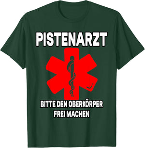 Pistenarzt Apres Ski Costume Skiing Fancy Dress Doctor , black T-Shirt - T-Shirt | Forest