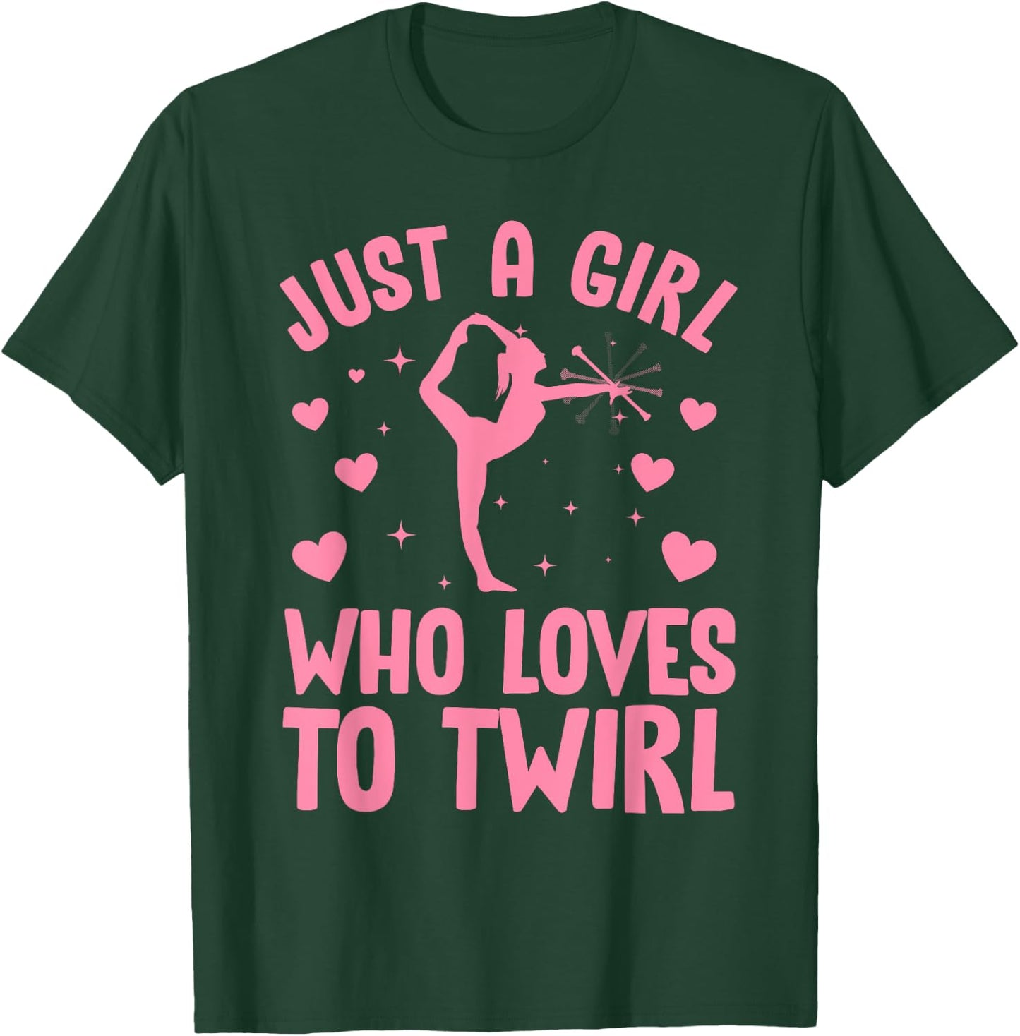 Best Baton Twirling Art Girls Twirler Majorette T-Shirt - T-Shirt | Forest