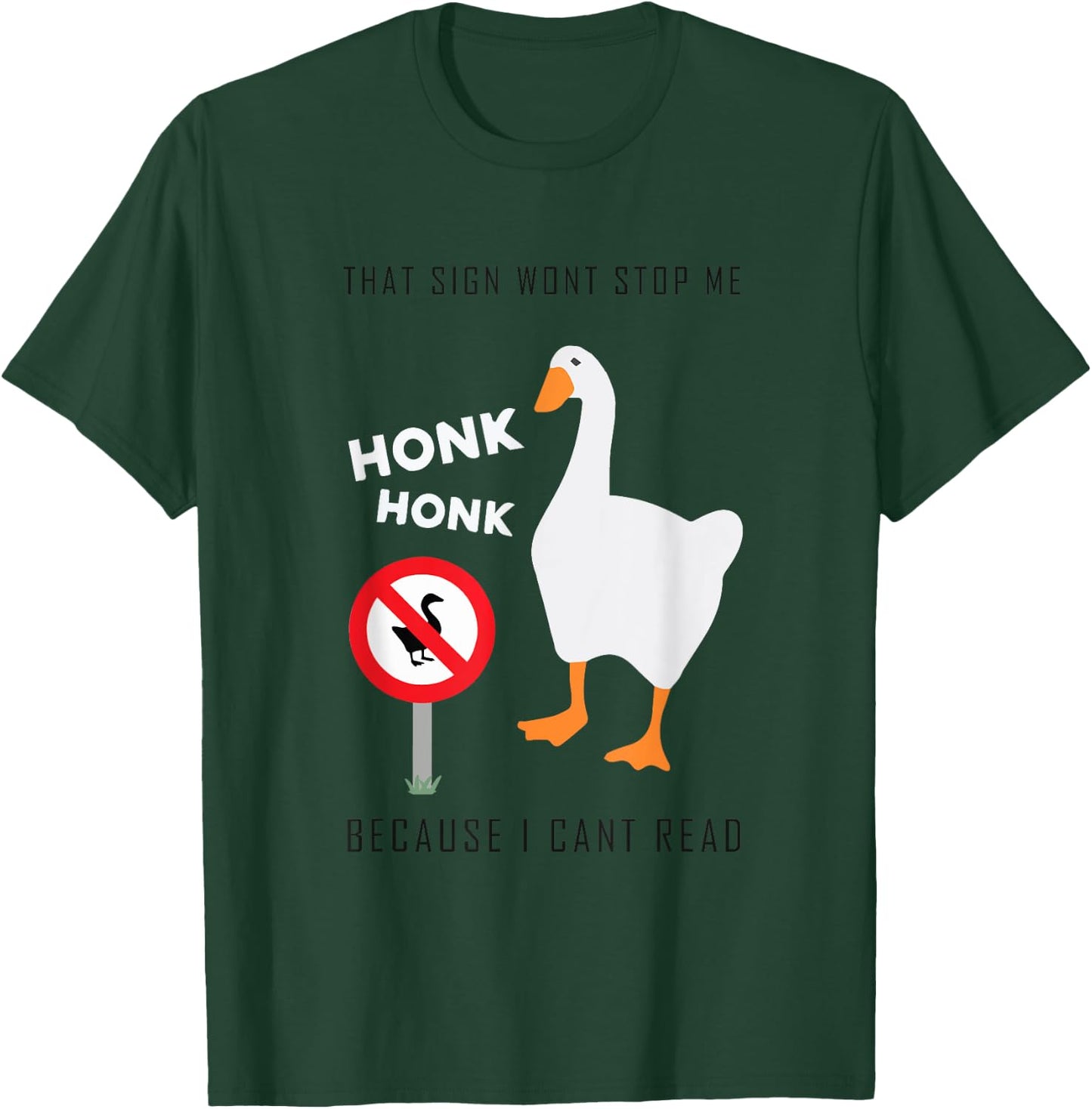 Funny Goose Game Untitled , black T-Shirt - T-Shirt | Forest