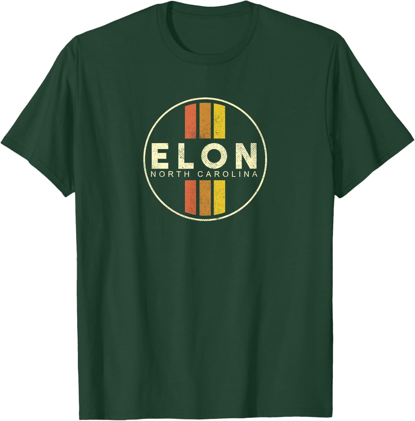 Retro Elon North Carolina T-Shirt - T-Shirt | Forest