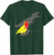 Funny Dinosaur T-Rex Shadow Rosy faced Yellow Lovebird T-Shirt - T-Shirt | Forest