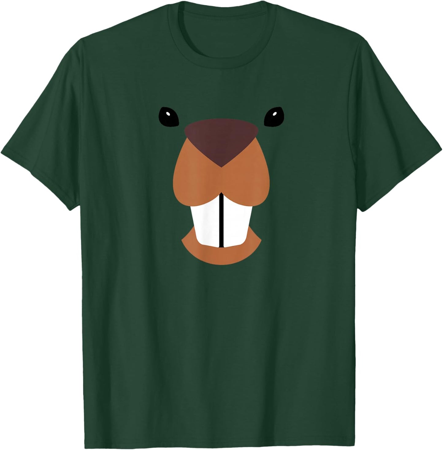 Beaver Face Halloween Costume Matching Kids Toddler Baby 5T T-Shirt - T-Shirt | Forest