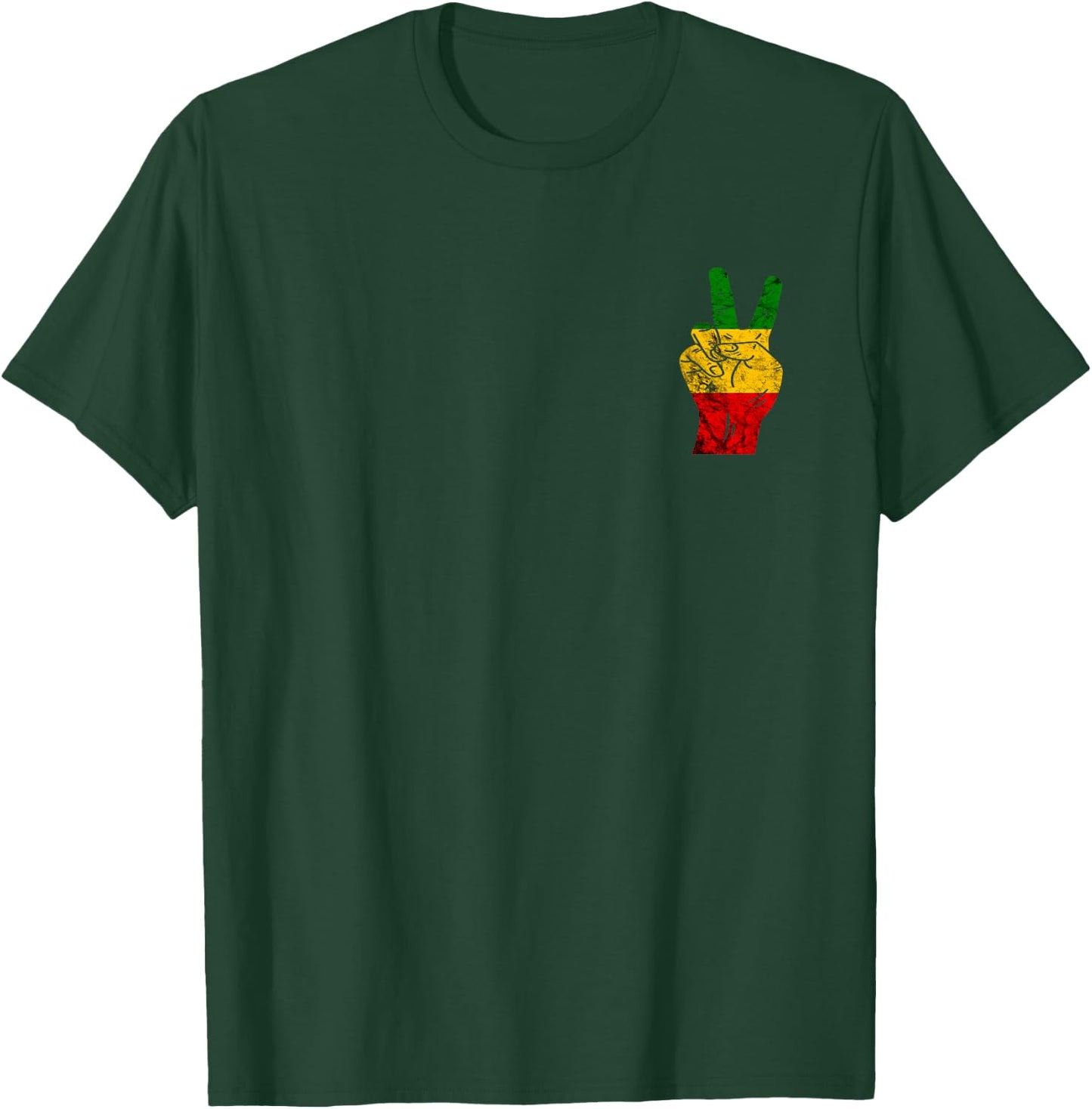 Rasta Reggae Peace Jamaican Hippie Pride Rastafari Roots T-Shirt - T-Shirt | Forest