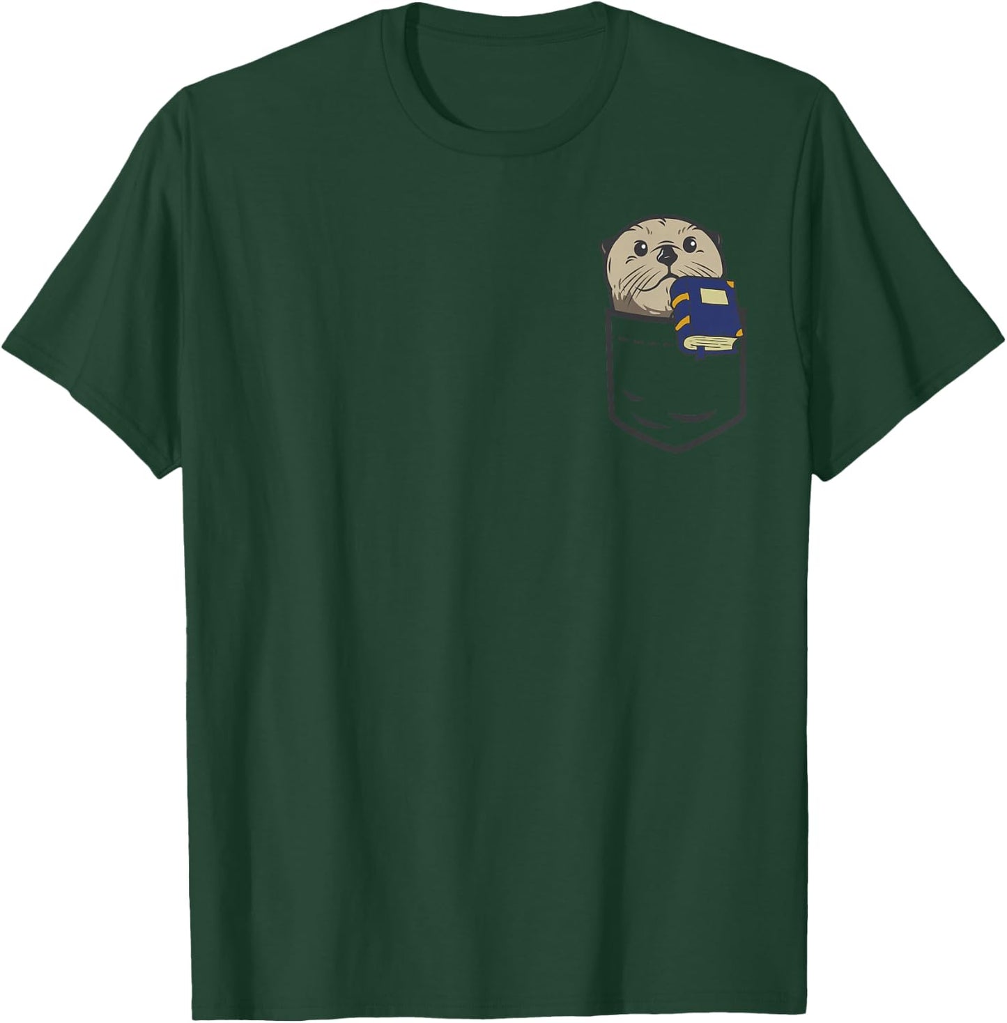 Otter Cute Read Reading Book Librarian Across America Kids T-Shirt - T-Shirt | Forest