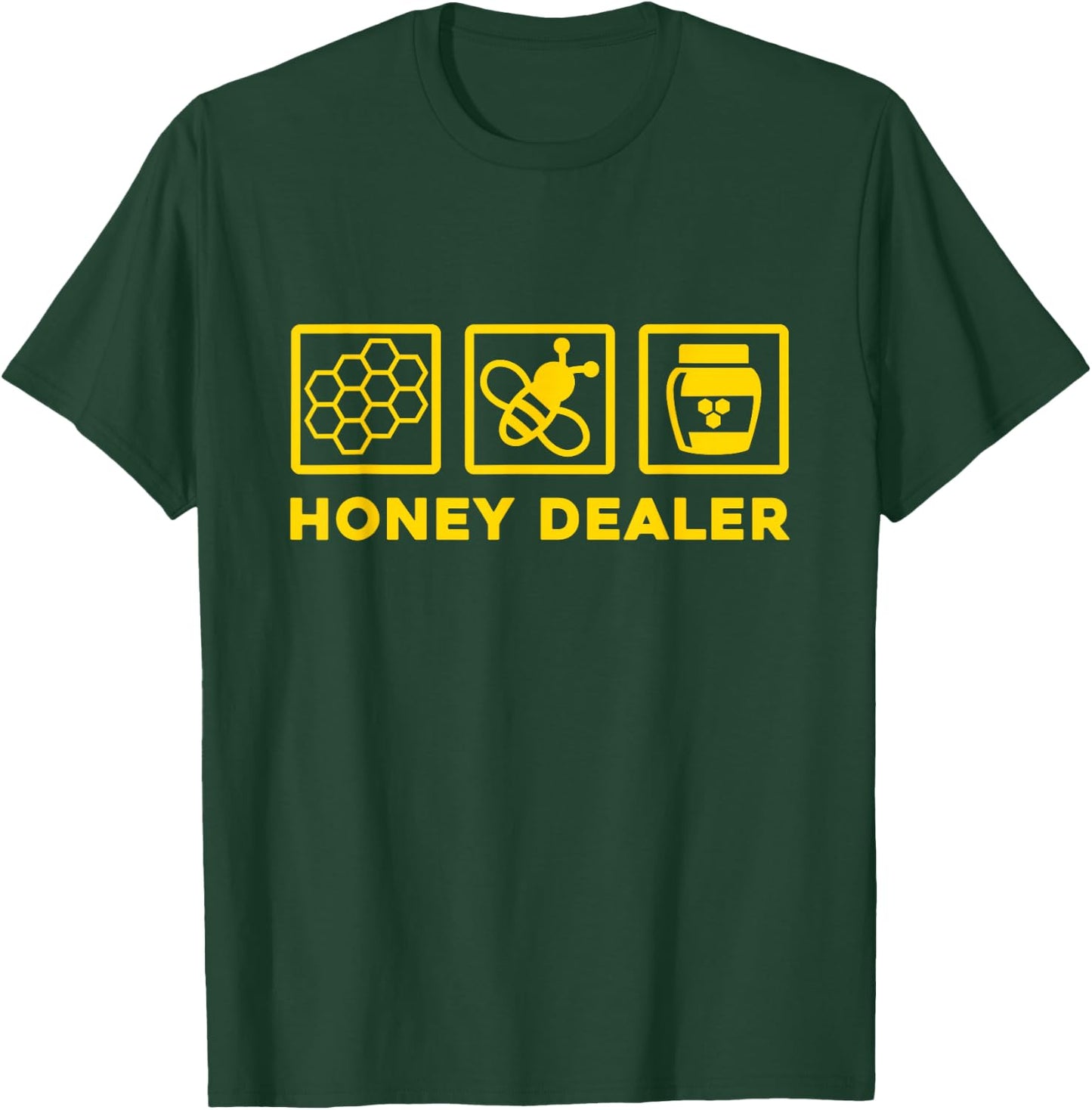 Bee Beekeeper Honeycomb Save Bees Honey Dealer Bee Motif T-Shirt - T-Shirt | Forest