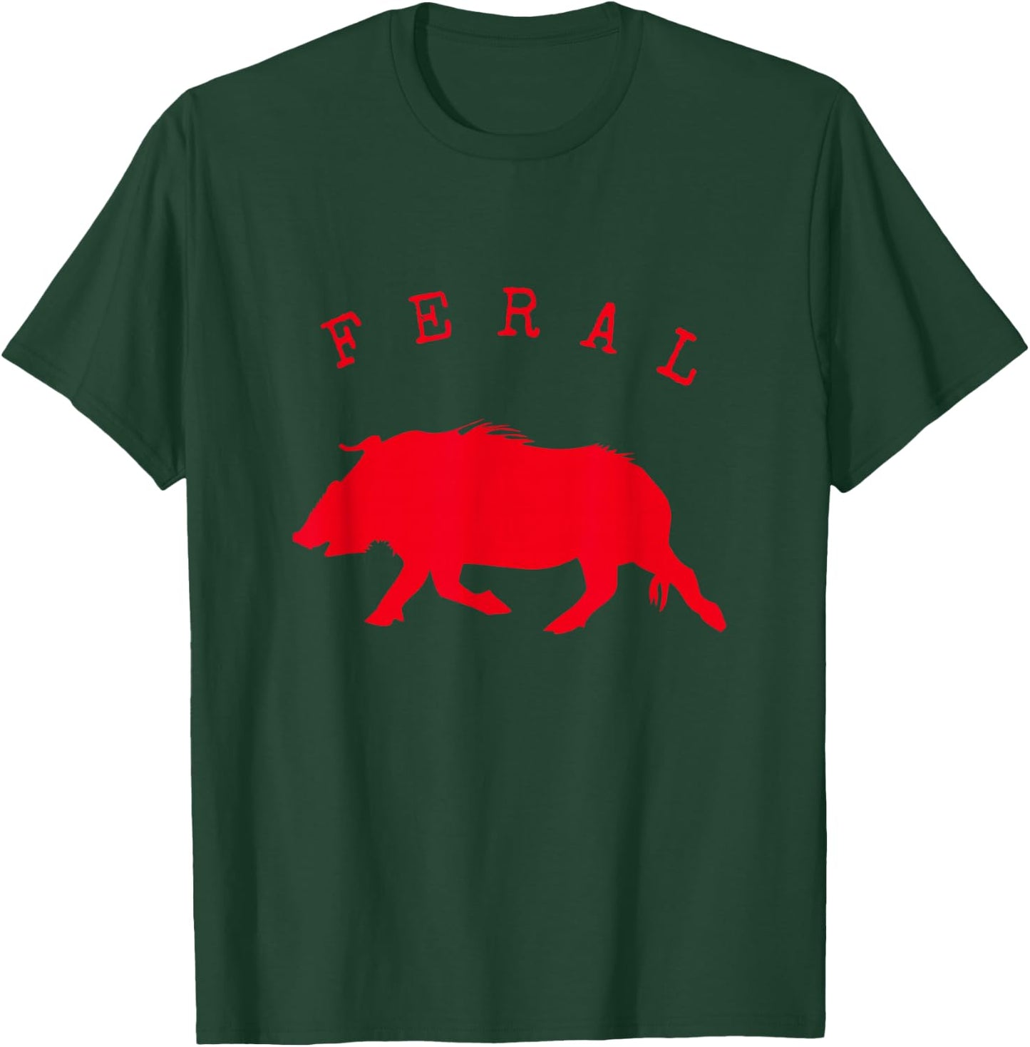 Ampersand & Co. Feral Hog -Adult , Black, Small, Short Sleeve, Modern Animal Print, Crew Collar, T Back, Gift, Casual, Machine Wash T-Shirt - T-Shirt | Forest