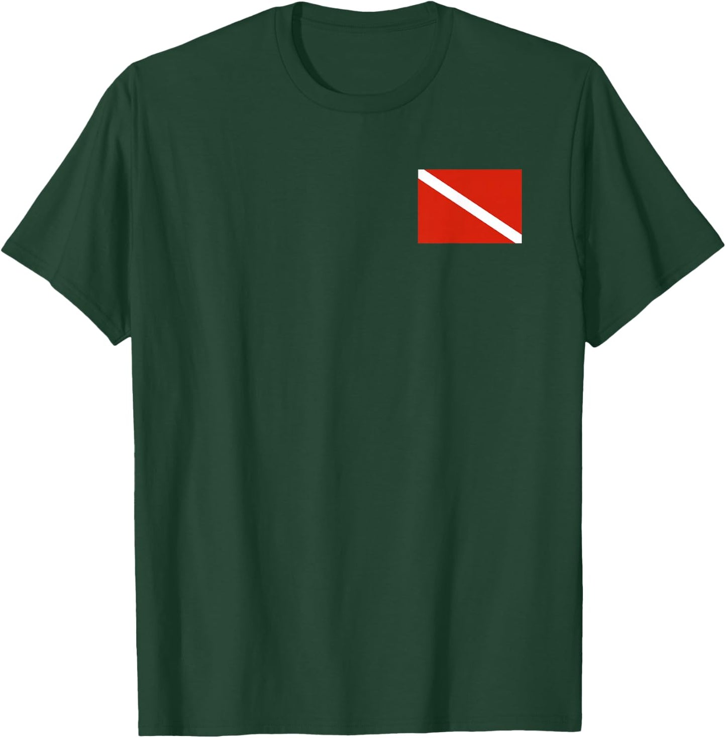 Diver Down Diving Flag T-Shirt - T-Shirt | Forest