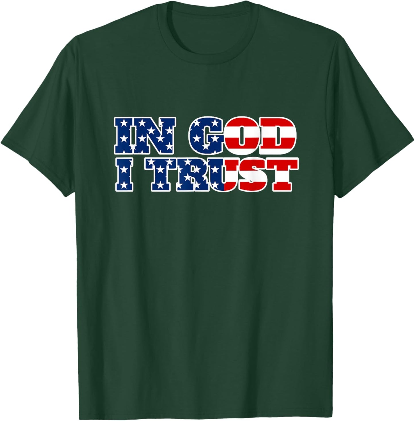 In God I Trust - Religious Jesus Christ American T-Shirt - T-Shirt | Forest