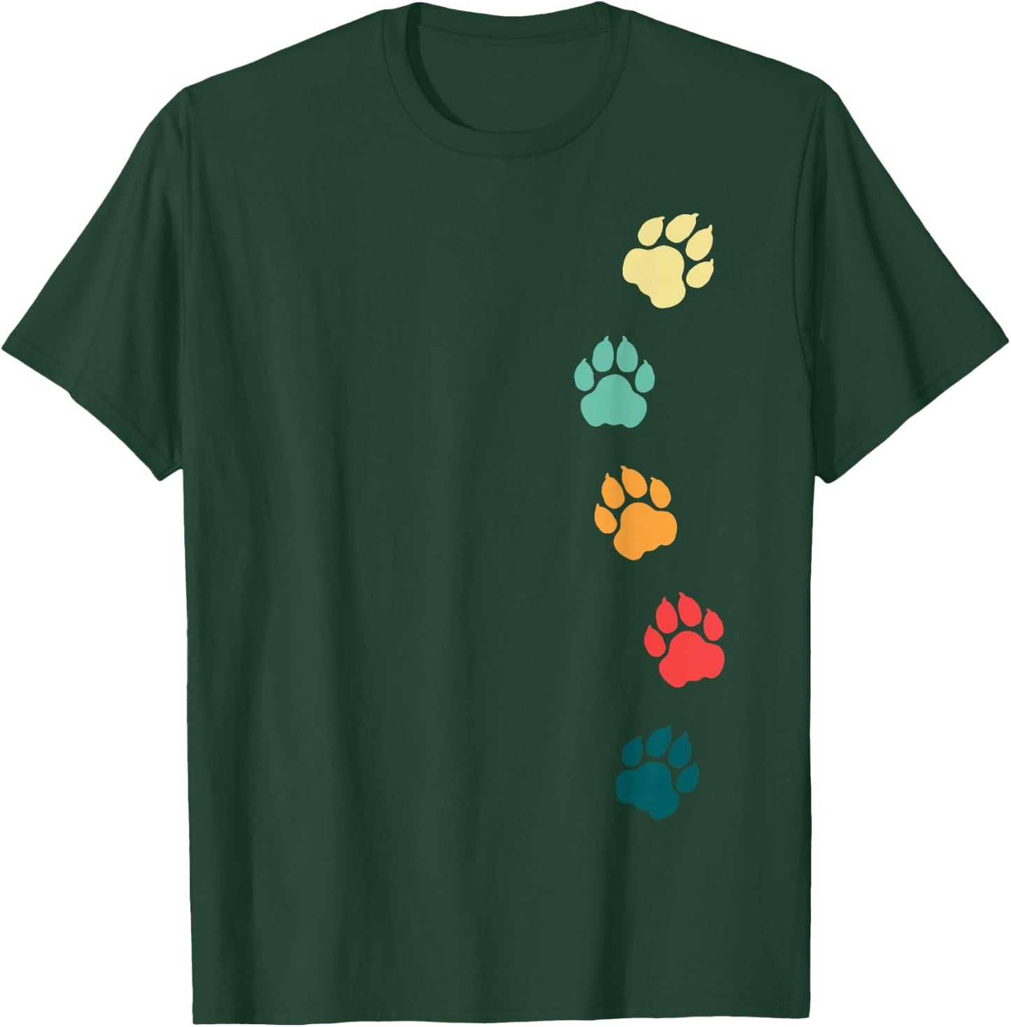 Lion Paw Print Cheetah Footprint Tiger Print Paw Leopard T-Shirt - T-Shirt | Forest