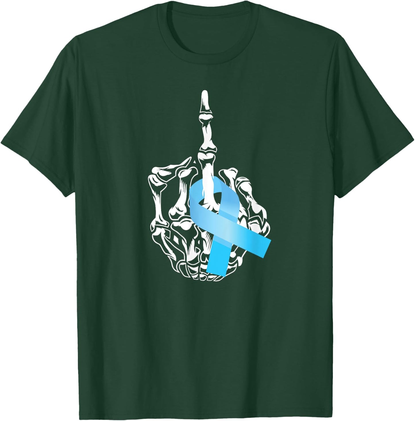 Fuck Prostate Cancer Middle Finger Prostate Cancer Awareness T-Shirt - T-Shirt | Forest