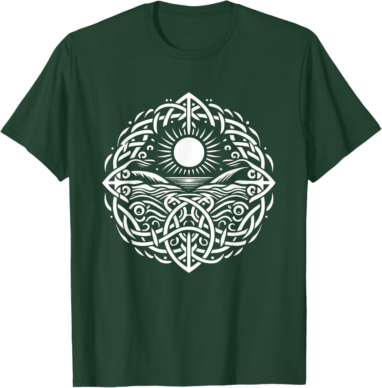 Celtic Hand Carving s Sun, Seas s Celtic Dreams T-Shirt - T-Shirt | Forest