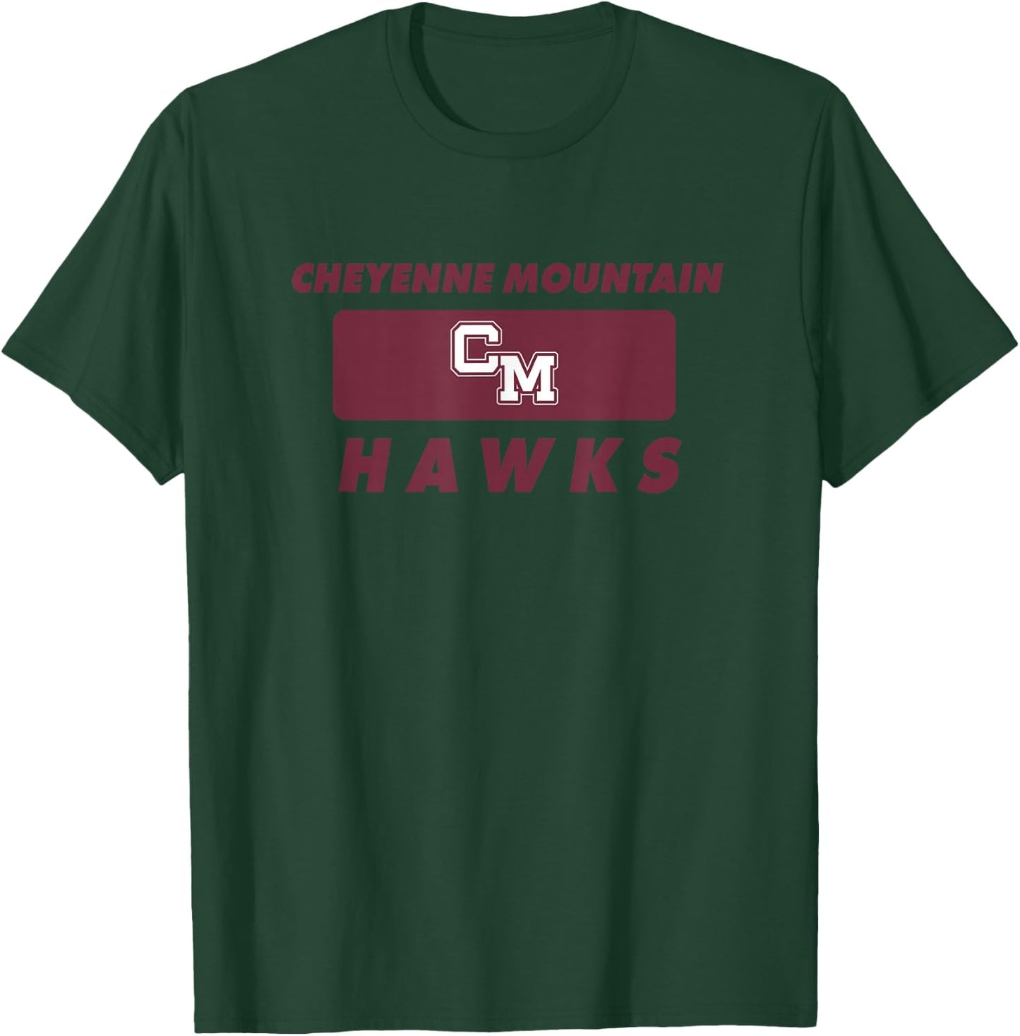 Cheyenne Mountain High School Hawks Colorado Springs T-Shirt - T-Shirt | Forest