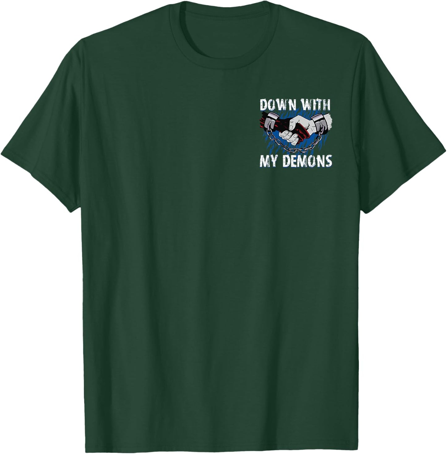 Down With My Demons Gothic Dark Humor Demon T-Shirt - T-Shirt | Forest