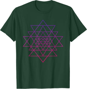 Sri Yantra Hindu Tantra Flower of Life T-Shirt - T-Shirt | Forest