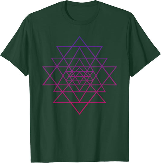 Sri Yantra Hindu Tantra Flower of Life T-Shirt - T-Shirt | Forest