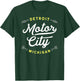Iconic Motor City Detroit Michigan Throwback USA Novelty T-Shirt - T-Shirt | Forest