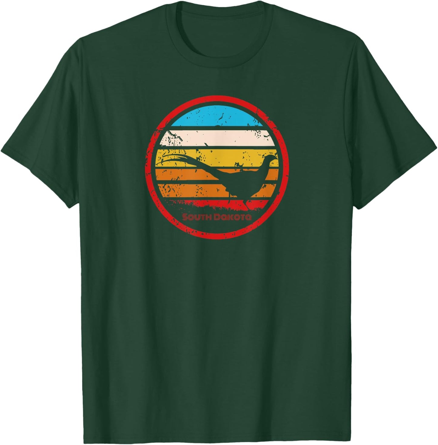 South Dakota Vintage Retro Pheasant Hunting Season T-Shirt - T-Shirt | Forest