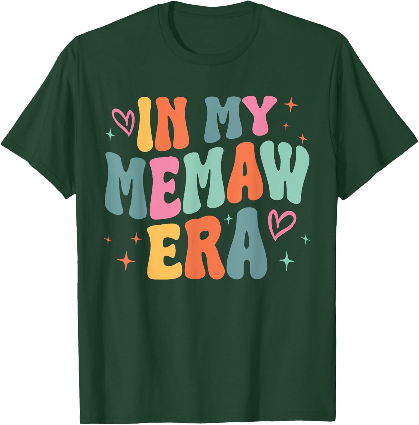 Retro Groovy In My Memaw Era Funny Family Matching T-Shirt - T-Shirt | Forest