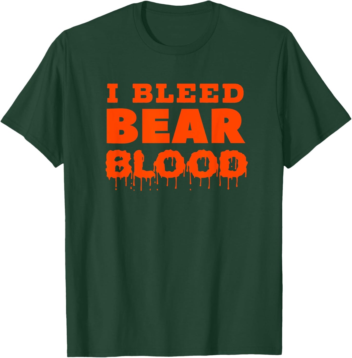 I BLEED BEAR BLOOD Blue and Orange T Shirt T-Shirt - T-Shirt | Forest