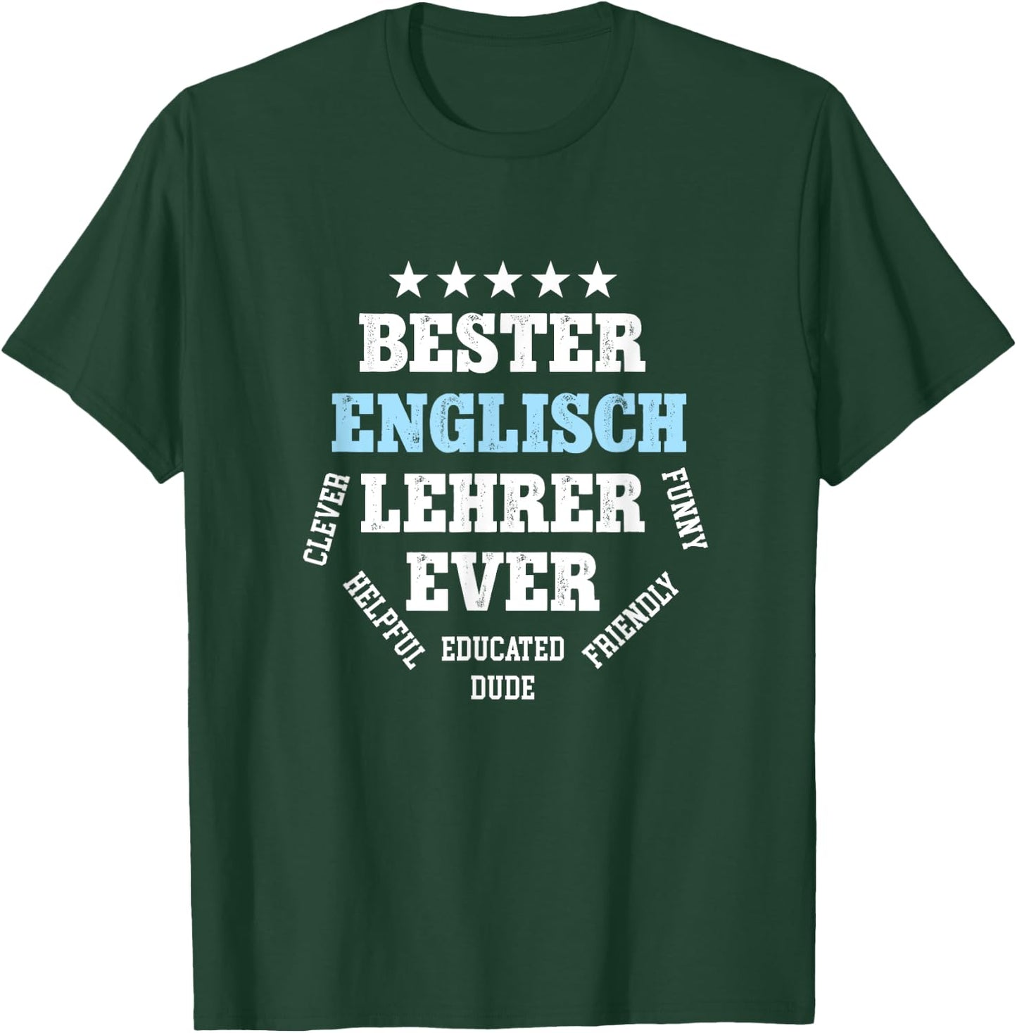 Bester Englischlehrer Geburtstag Abschied Englisch Lehrer T-Shirt - T-Shirt | Forest
