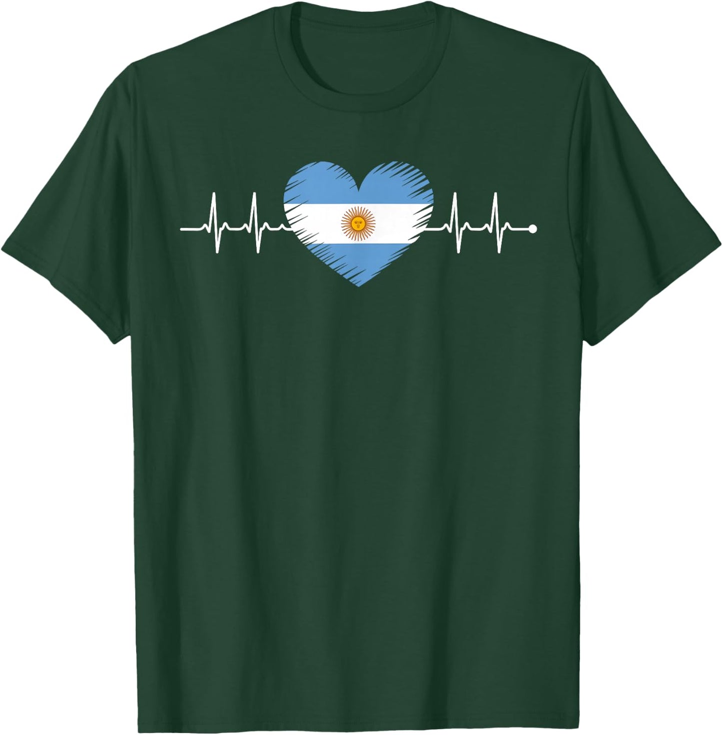 Heartbeat Argentine Argentina Root T-Shirt - T-Shirt | Forest