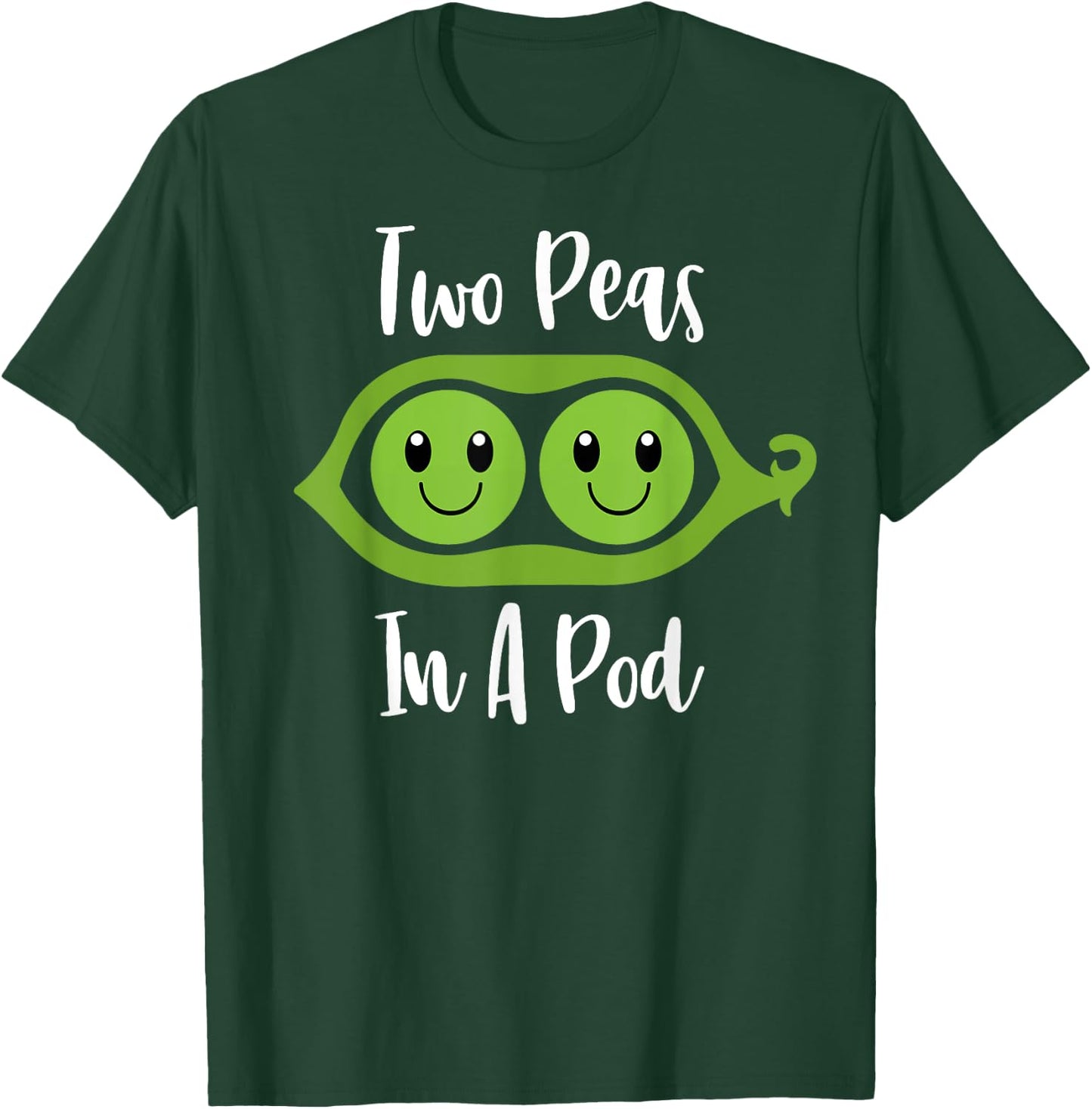 Two Peas In A Pod Couples Matching Best Friend Cute Veg T-Shirt - T-Shirt | Forest