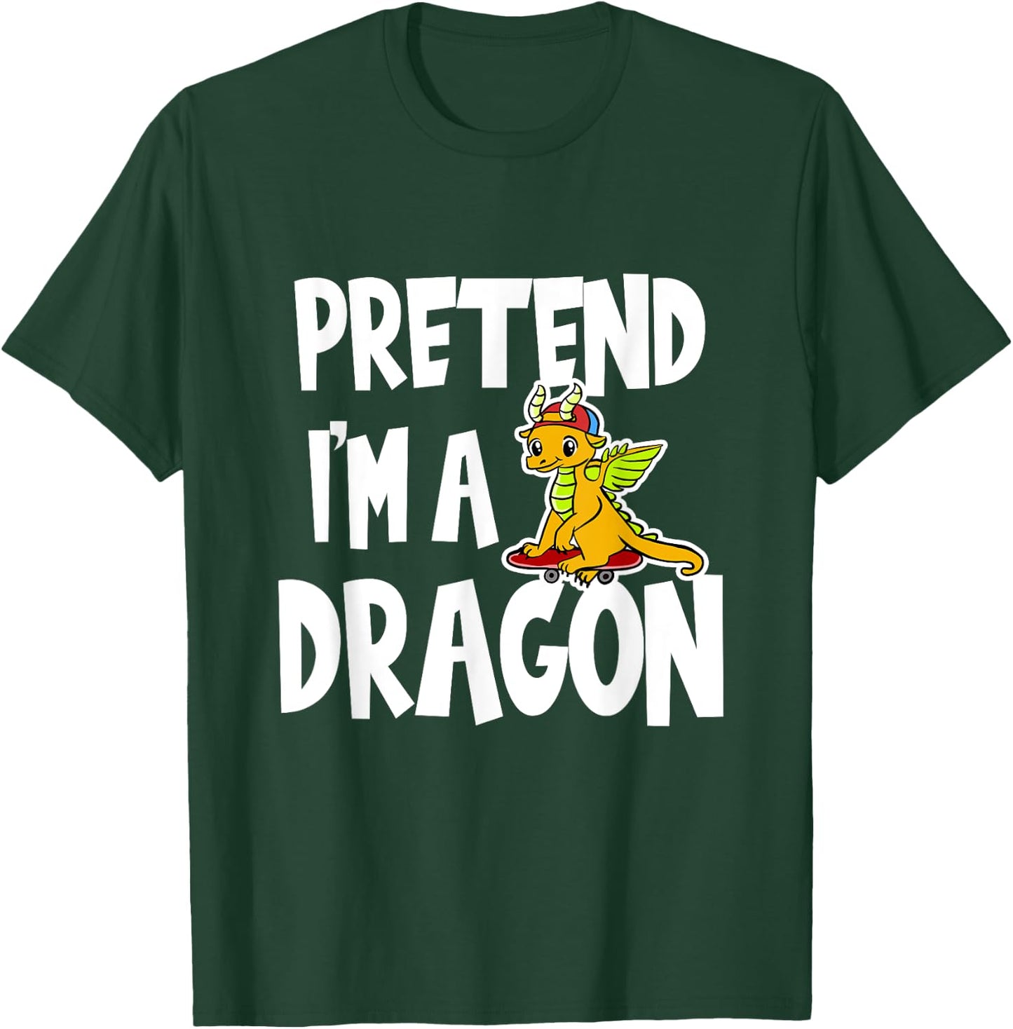 Pretend I'm A Dragon Halloween Costume Funny Gift T-Shirt - T-Shirt | Forest