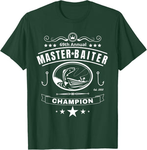 Funny Fishing MASTER BAITER CHAMPION Men's gift T-Shirt - T-Shirt | Forest