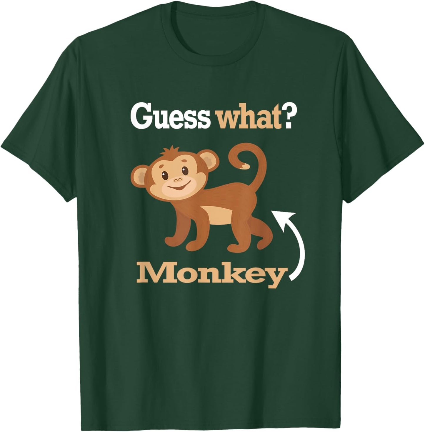 Guess What Monkey Butt Funny Monkey Lover Shirt T-Shirt - T-Shirt | Forest