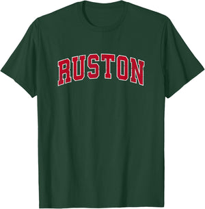 Ruston Louisiana LA Vintage Sports Design Red Design T-Shirt - T-Shirt | Forest