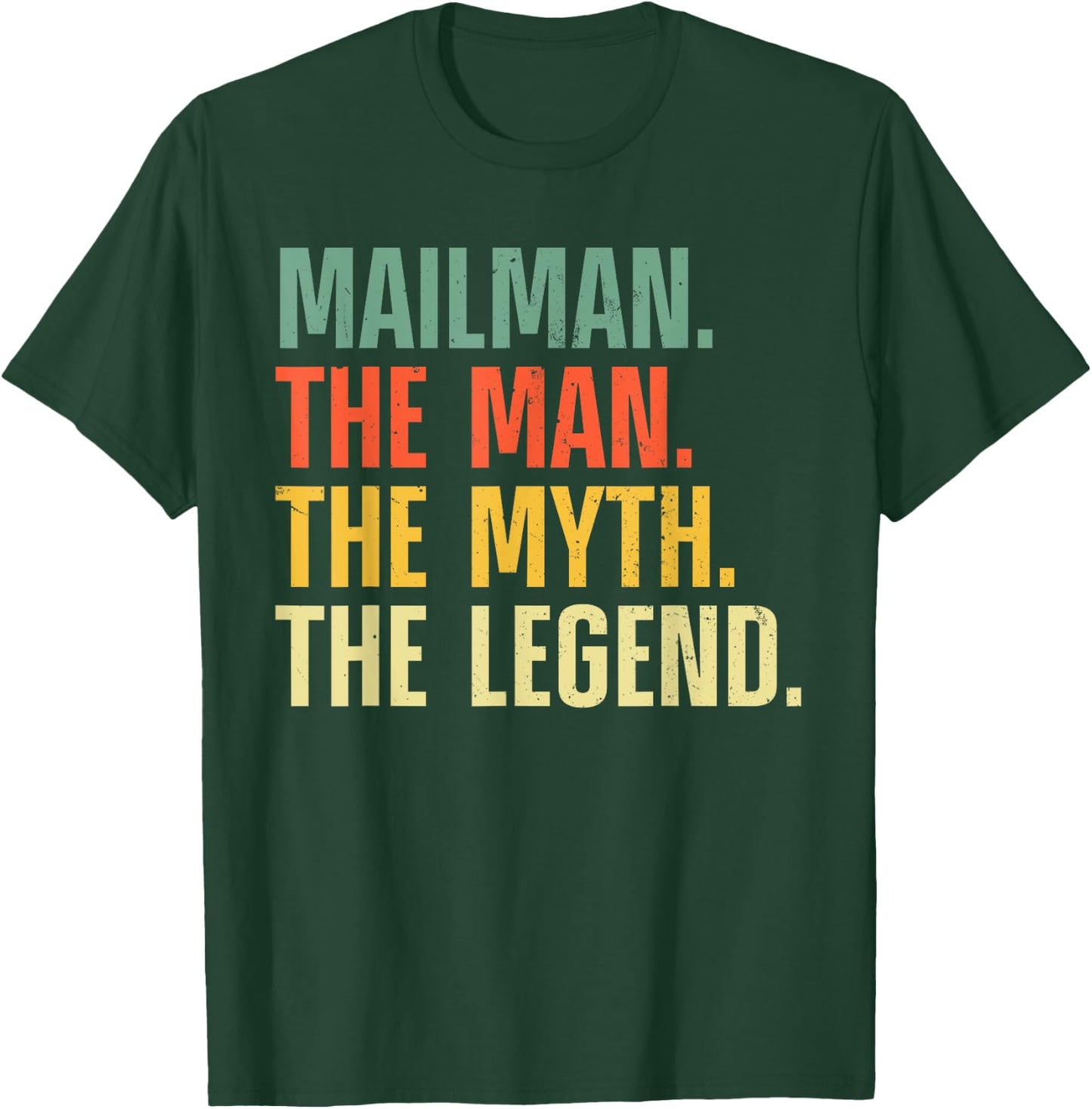 Mailman Art Dad Mail Carrier Postal Worker Mail Man T-Shirt - T-Shirt | Forest