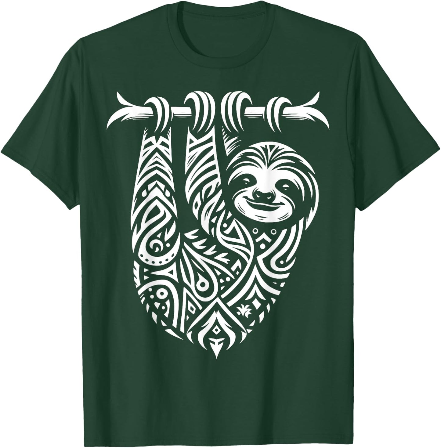 Tribal Three-Toed Sloth T-Shirt - T-Shirt | Forest