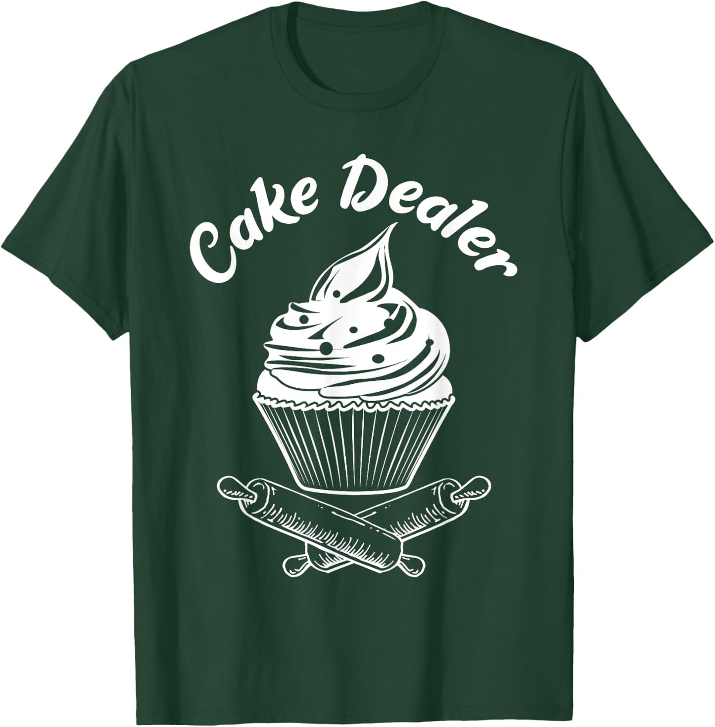 Cake Dealer Funny Cupcake Baker Baking Love Kitchen Gift T-Shirt - T-Shirt | Forest