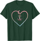 Heart Anchor Vacation Nautical Anchor T-Shirt - T-Shirt | Forest