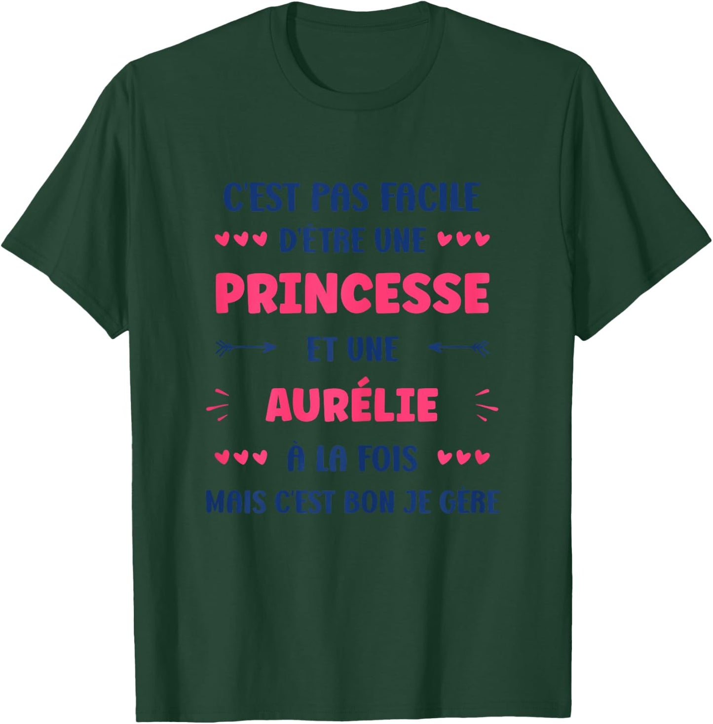 Princess Super Aurélie Girl First Name Humour Aurélie , white, Female X-Small T-Shirt - T-Shirt | Forest