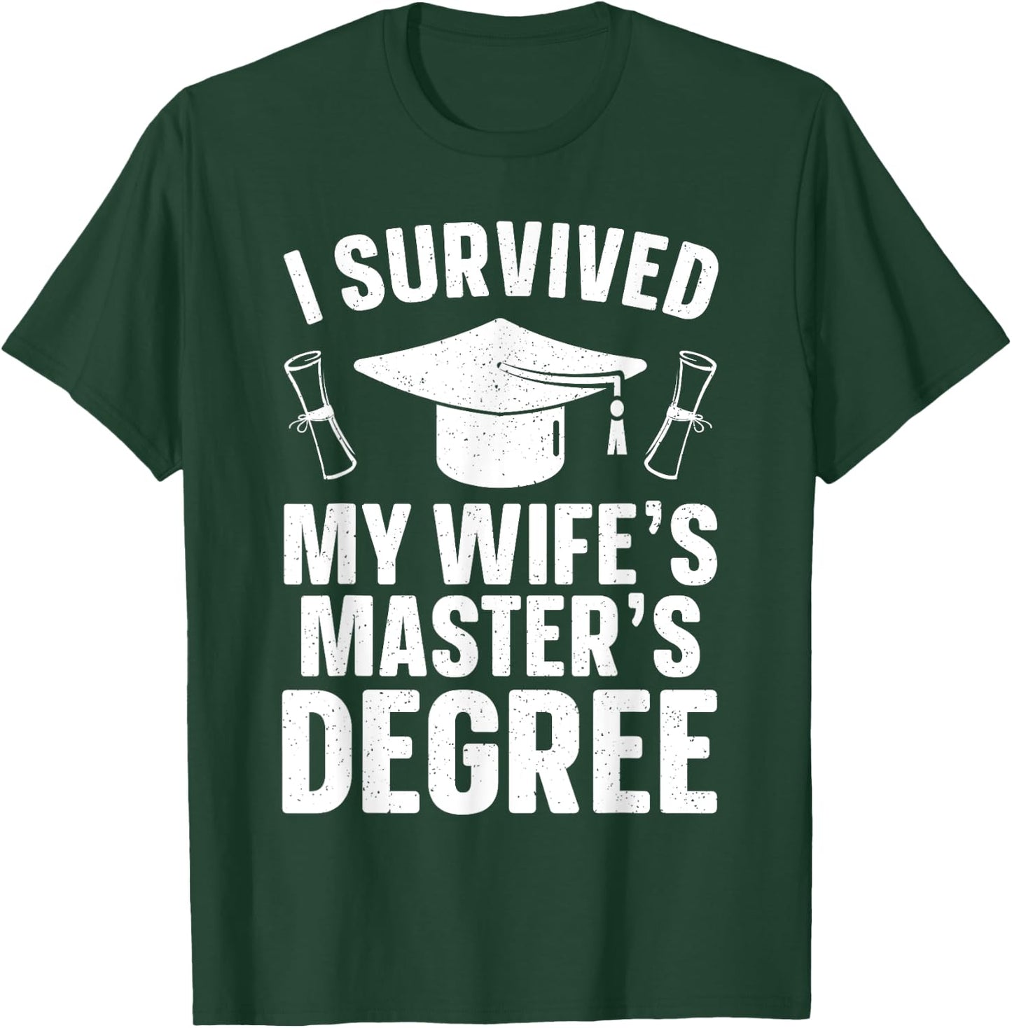 Masters Degree Graduation Art Husband Masters Degree T-Shirt - T-Shirt | Forest