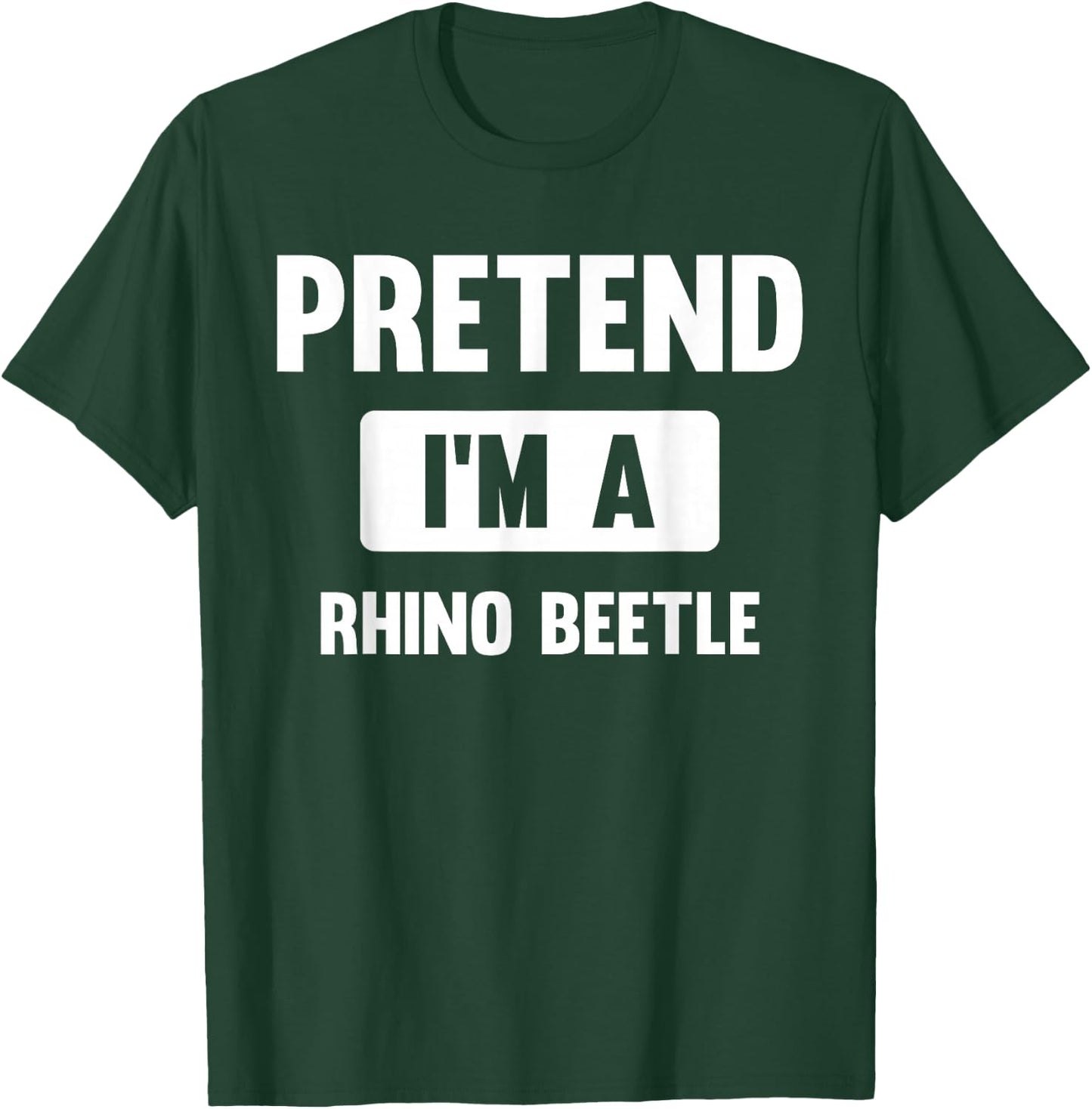 Pretend I'm A Rhino Beetle Funny Halloween Costume T-Shirt - T-Shirt | Forest