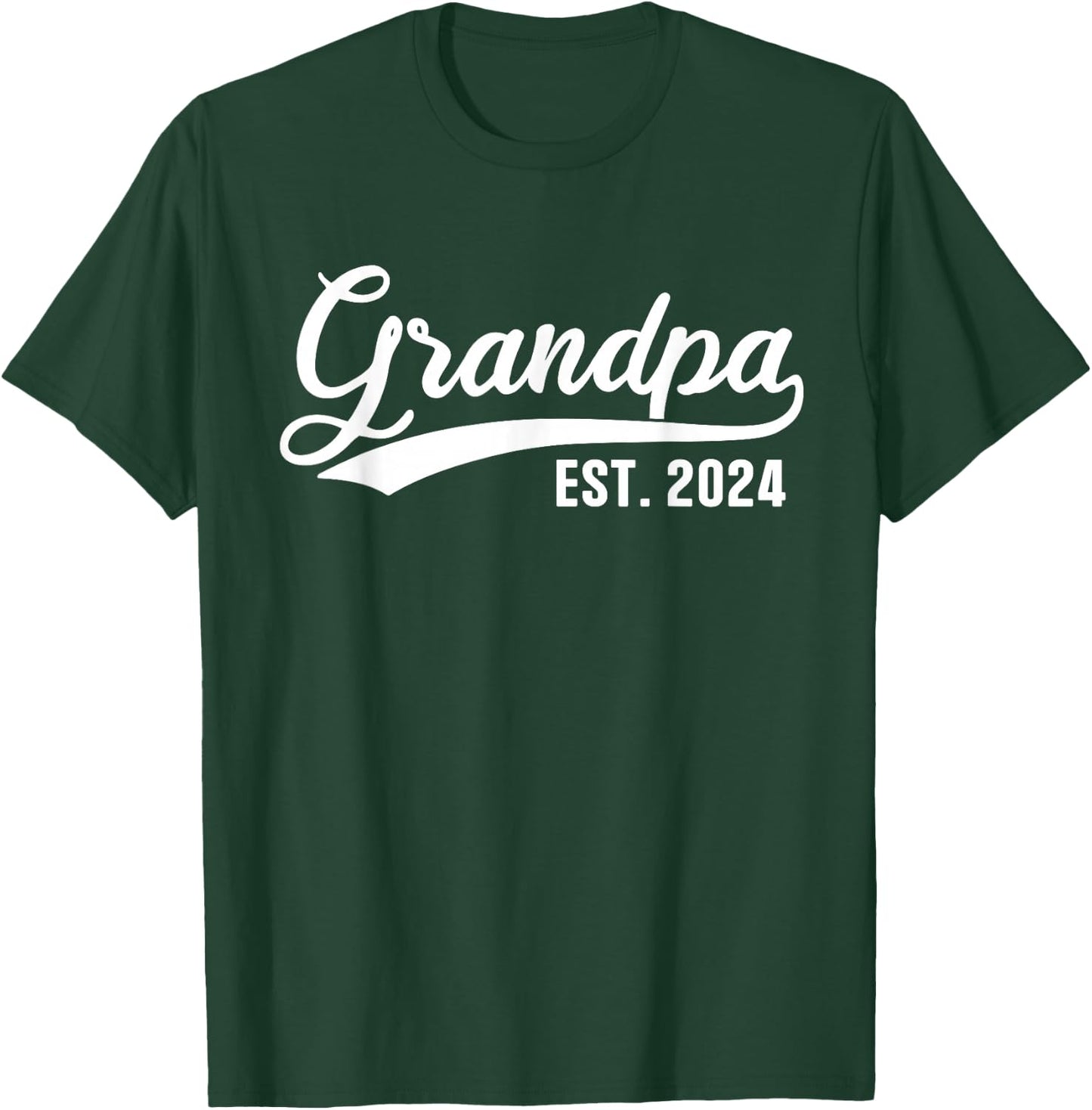 Grandpa 2024 Retro Grandpa Est 2024 T-Shirt - T-Shirt | Forest
