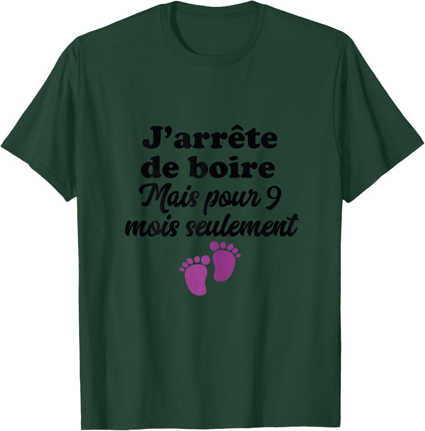 I Stop Drinking for 9 Months Pregnant Statement Woman , white, Female X-Small T-Shirt - T-Shirt | Forest