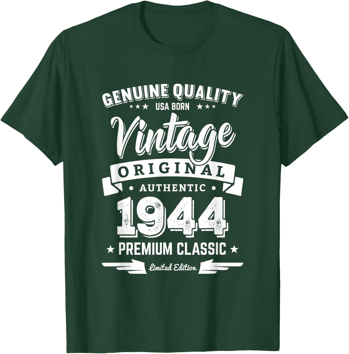 Born in 1944 Vintage Birthday - Made in 1944 Shirts T-Shirt - T-Shirt | Forest