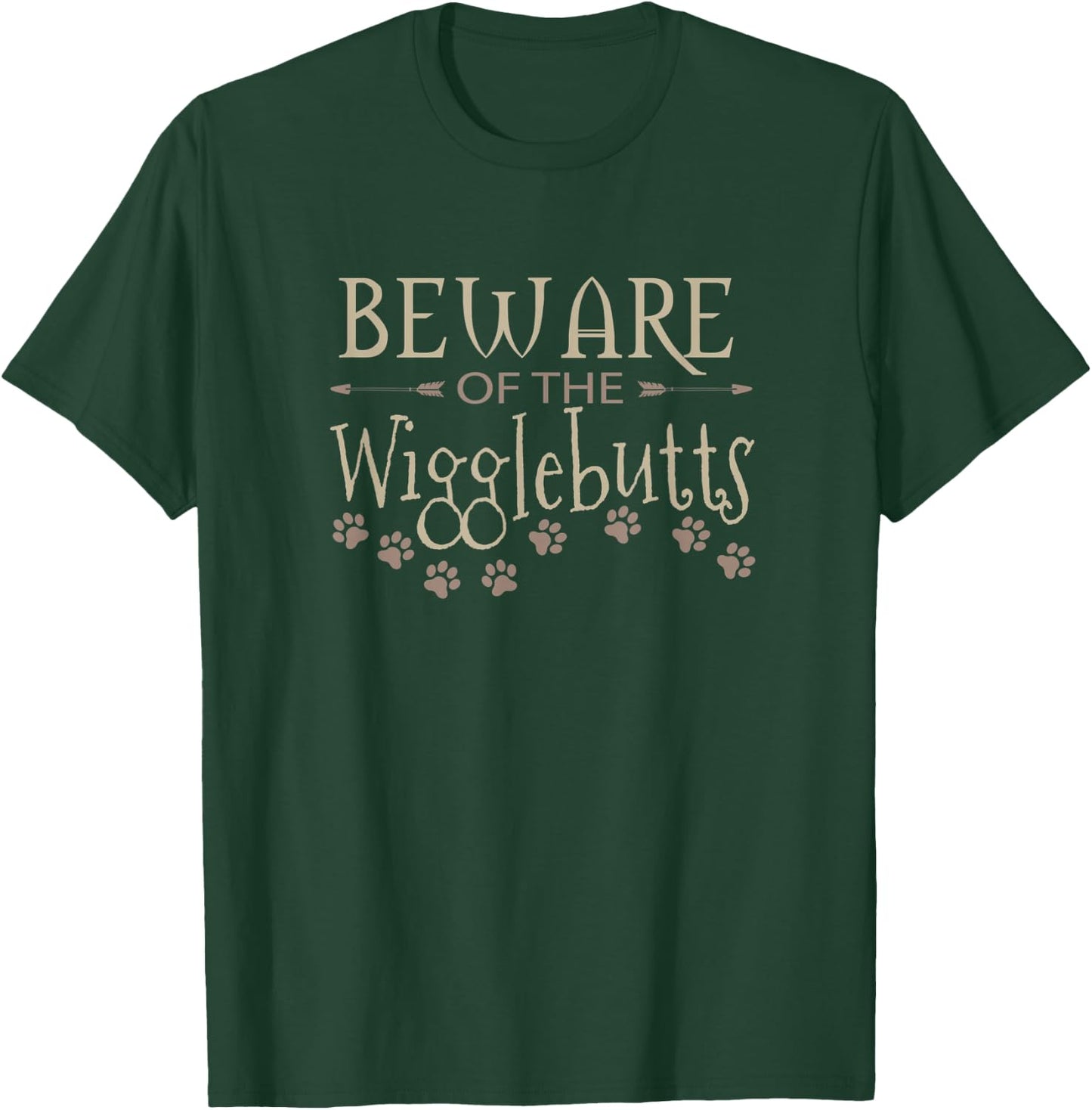 Beware of the Wigglebutts / Funny Dog Lover Women Kids T-Shirt - T-Shirt | Forest