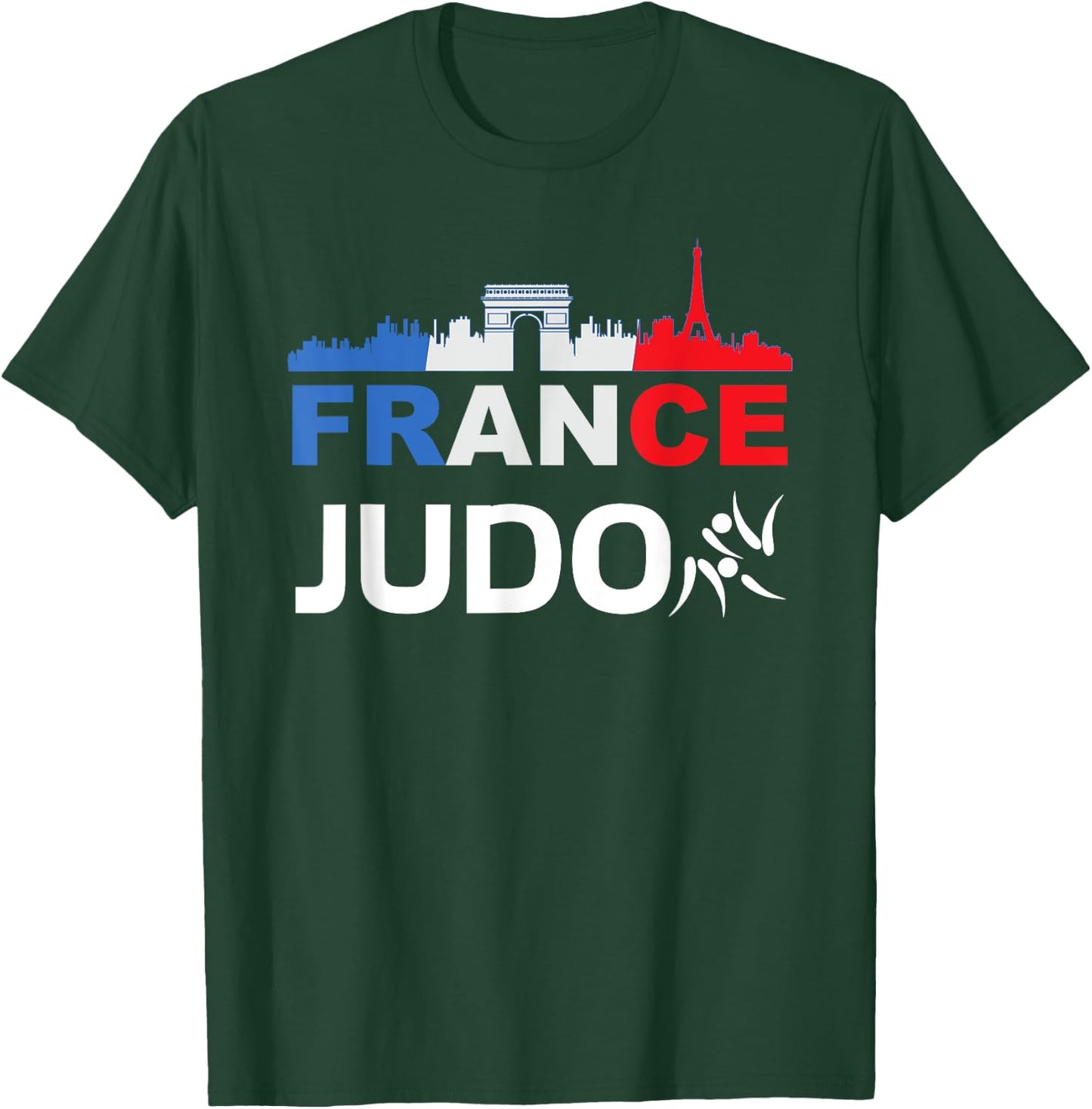 France Flag Judo Gift Jersey Judo France , Black, S T-Shirt - T-Shirt | Forest