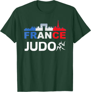 France Flag Judo Gift Jersey Judo France , Black, S T-Shirt - T-Shirt | Forest